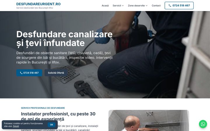 Екранна снимка на desfundareurgent.ro