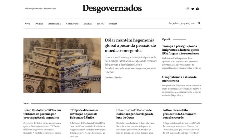 Captura de ecrã de desgovernadosopodcast.com.br