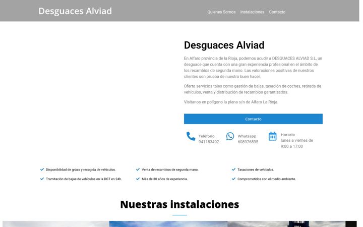 Screenshot of desguacealviad.com
