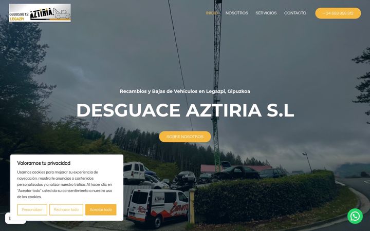 Képernyőkép: desguaceaztiria.es
