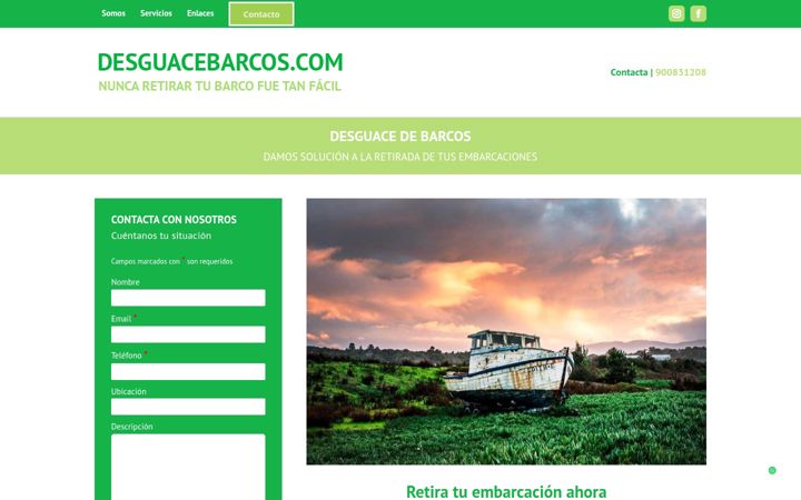 Screenshot of desguacebarcos.com