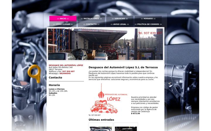 Screenshot of desguacelopez.com