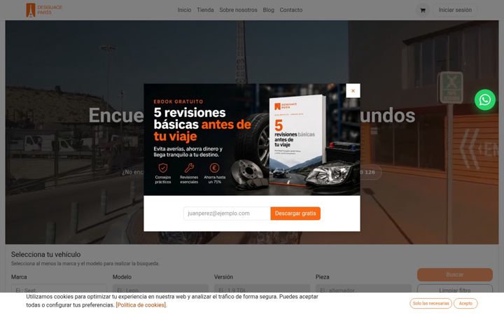 Screenshot of desguaceparis.com