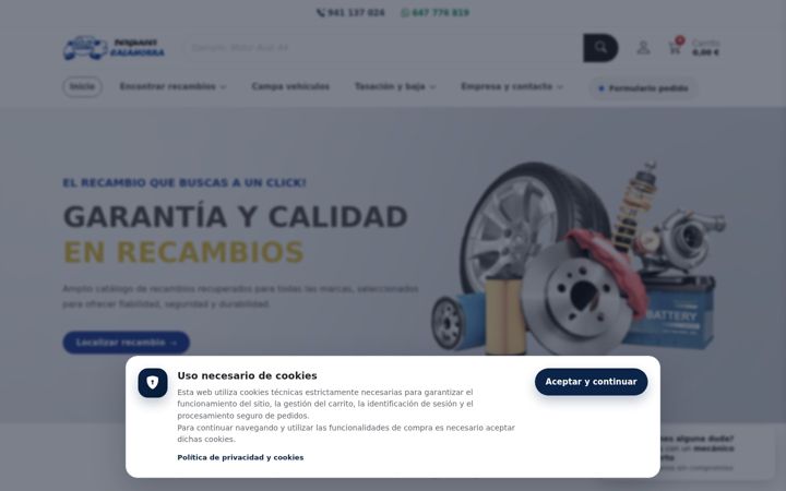 Screenshot of desguacescalahorra.com
