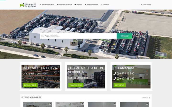 Képernyőkép: desguaceselaleman.es
