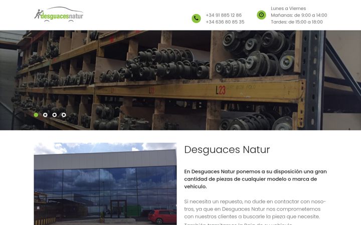 Screenshot of desguacesnatur.com