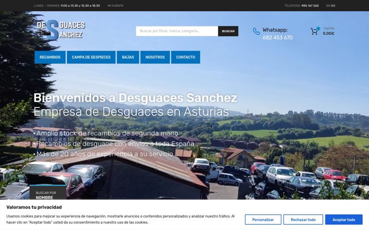 Screenshot of desguacessanchez.com