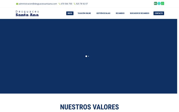 Screenshot of desguacessantaana.com