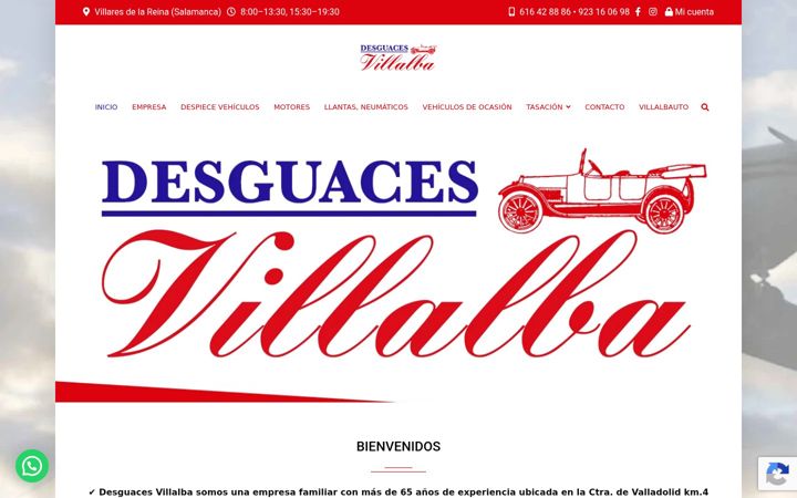 Képernyőkép: desguacesvillalba.es