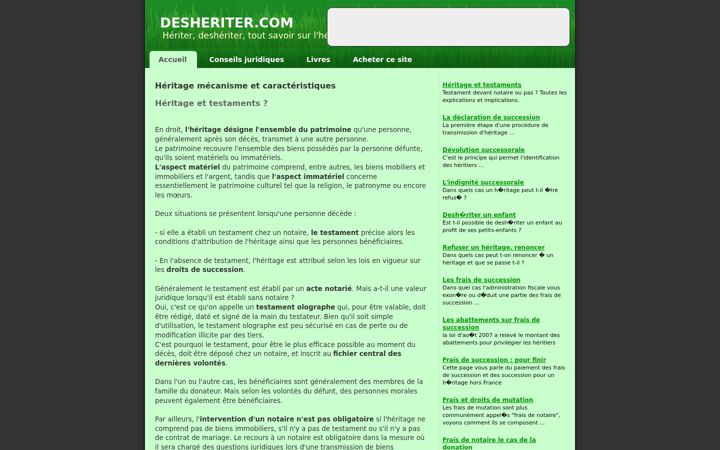 Screenshot of desheriter.com