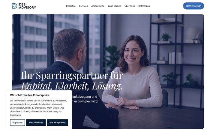 Screenshot of desi-advisory.com
