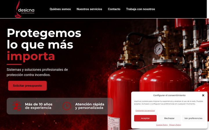 Screenshot of desicnacontraincendio.com