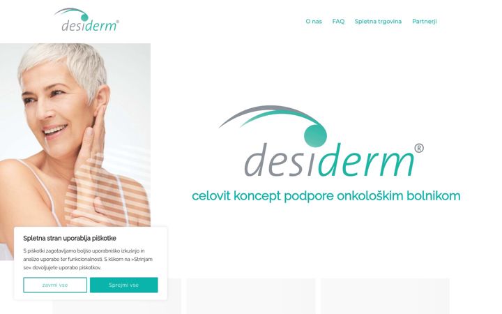 Screenshot von desiderm.si