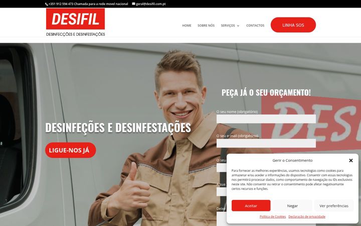 Captură de ecran a desifil.com.pt