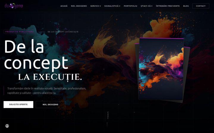 Екранна снимка на desigeno.ro