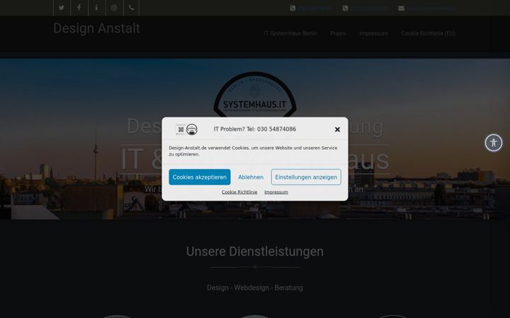 Screenshot von design-anstalt.de