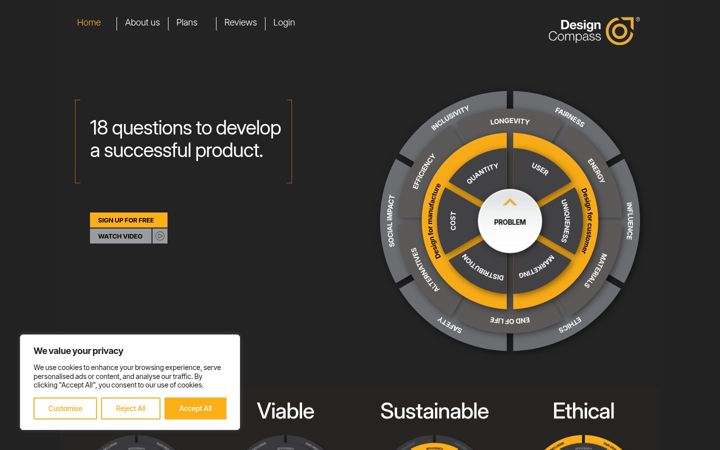 Skjámynd af design-compass.co.uk