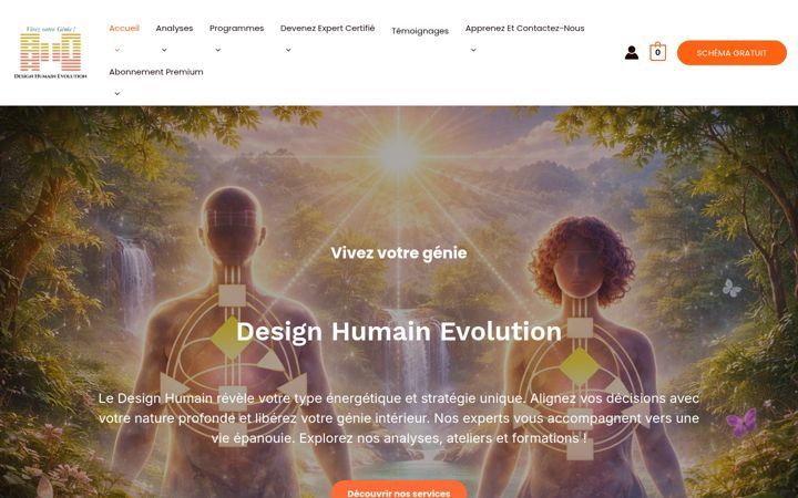 Captură de ecran a design-humain-evolution.org