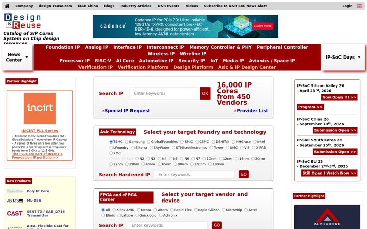 Screenshot of design-reuse.com