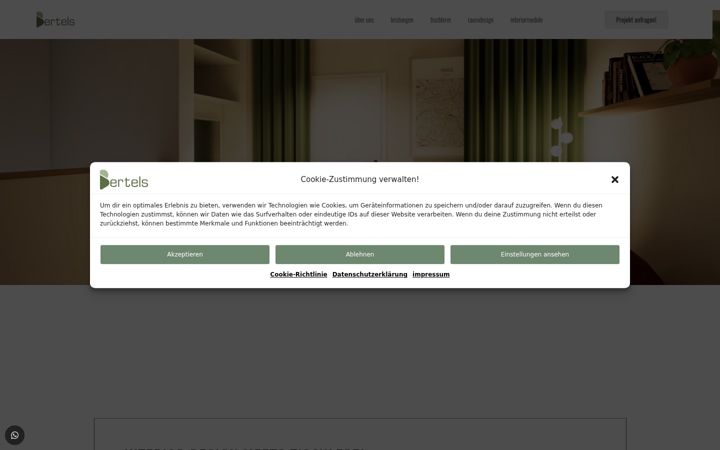 Screenshot of design-tischlerei-bertels.de