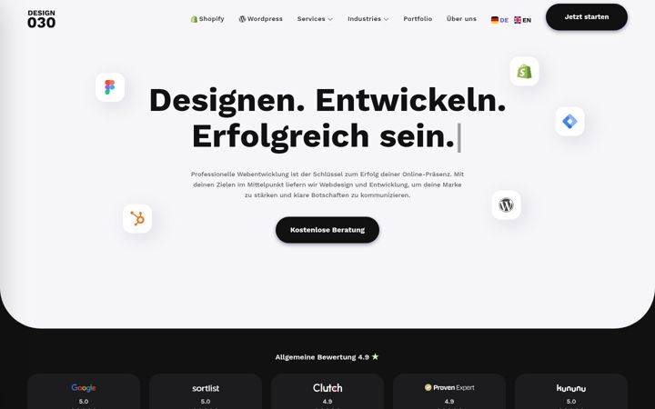 Screenshot of design030.de