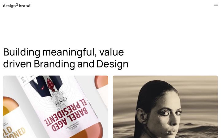 Screenshot of design2brand.com