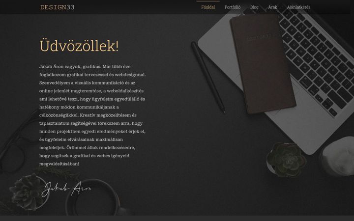 Zrzut ekranu design33.hu