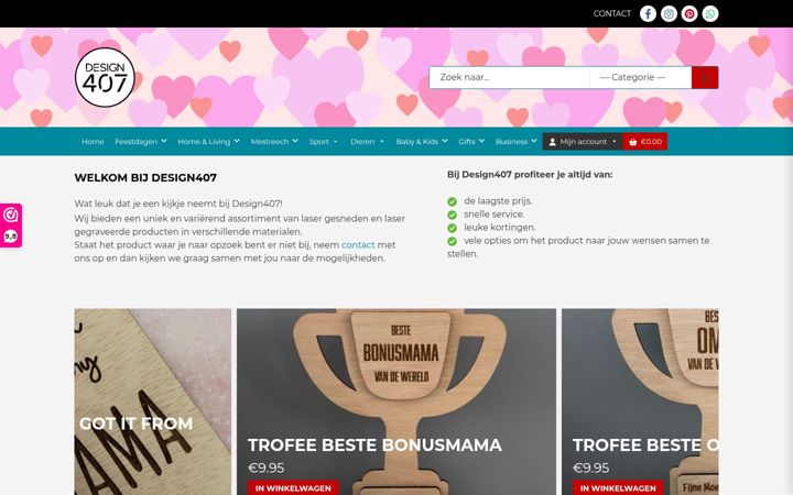 Screenshot of design407.nl