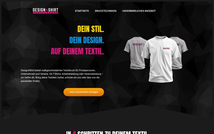 Screenshot of design4shirt.de