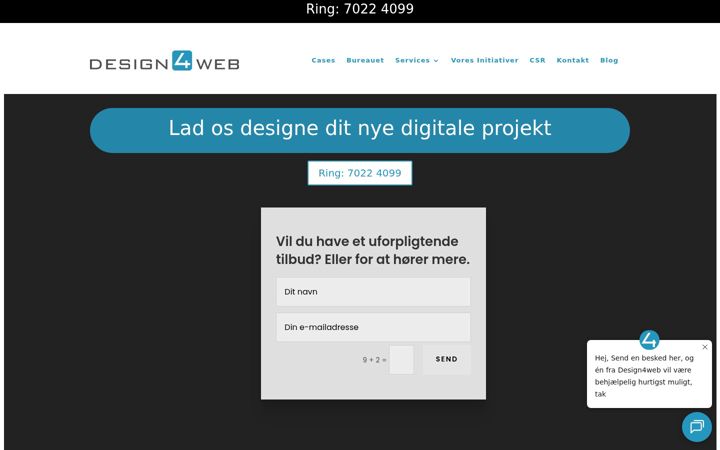 Screenshot of design4web.dk