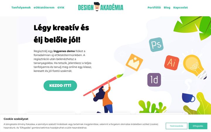 Zrzut ekranu designakademia.hu