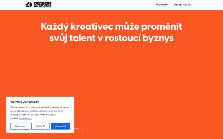 Captura de pantalla de designakademie.cz