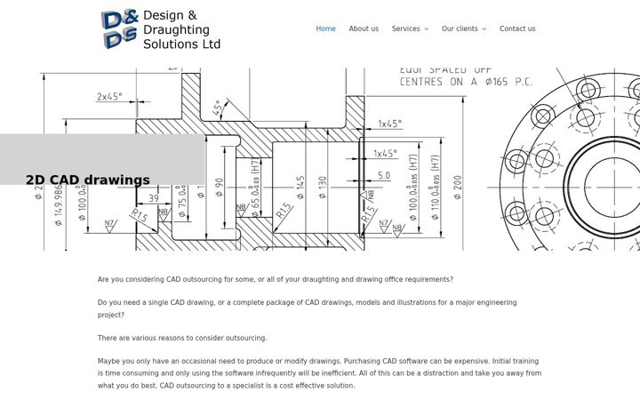 Ekraanipilt saidist designanddraughtingsolutions.co.uk