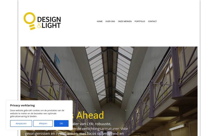 Screenshot of designandlight.nl