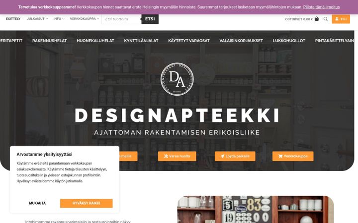 Screenshot di designapteekki.fi