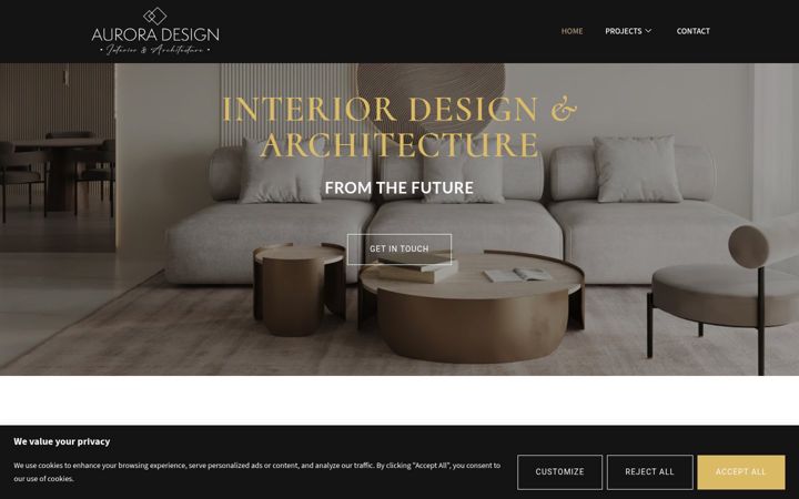 Screenshot of designaurora.eu