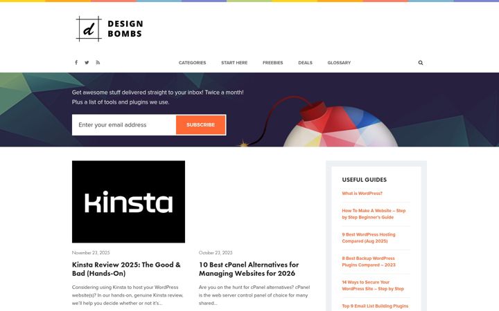 Zrzut ekranu designbombs.com