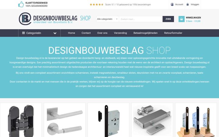 Screenshot of designbouwbeslag.nl