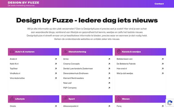 Screenshot of designbyfuzze.nl