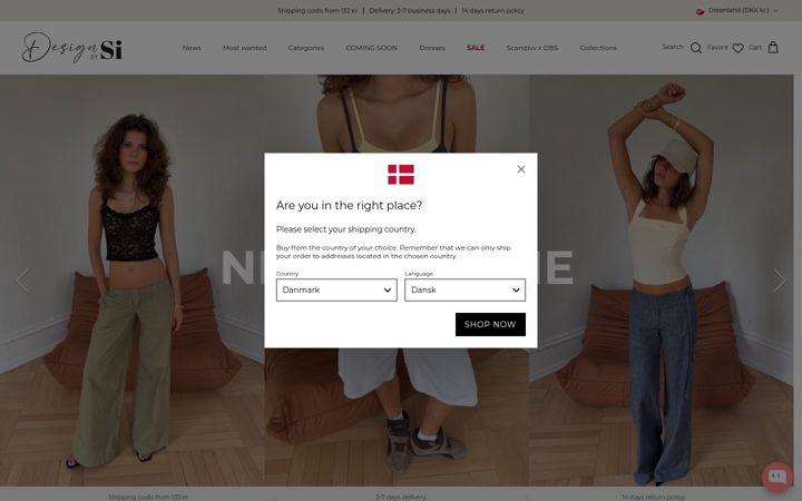 Screenshot of designbysi.se