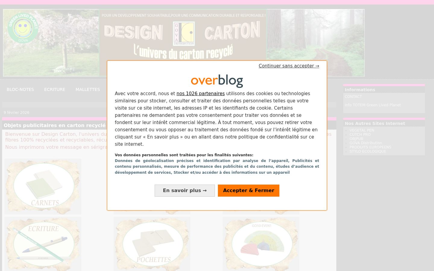 Screenshot tal-banner tal-kunsens muri qabel kwalunkwe interazzjoni