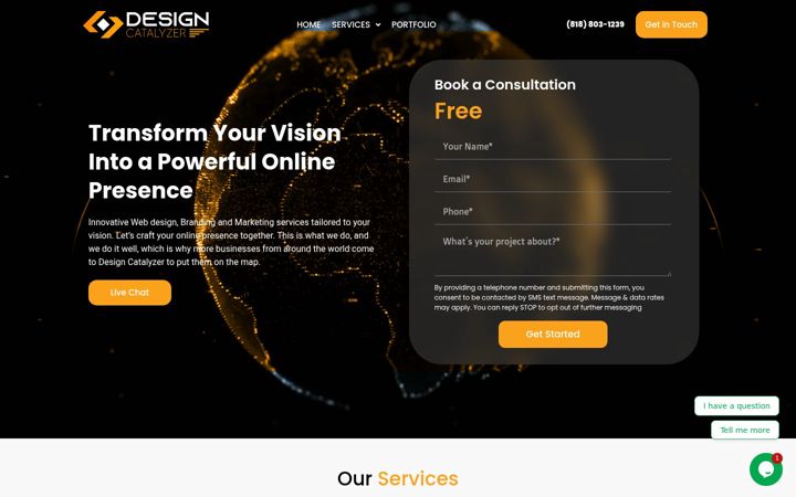 Screenshot of designcatalyzer.com