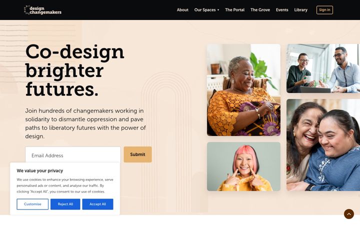 Screenshot of designchangemakers.com