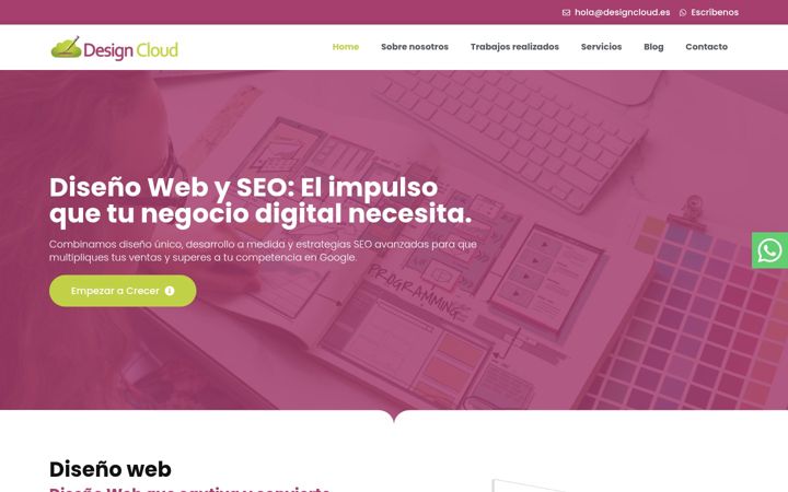 Képernyőkép: designcloud.es