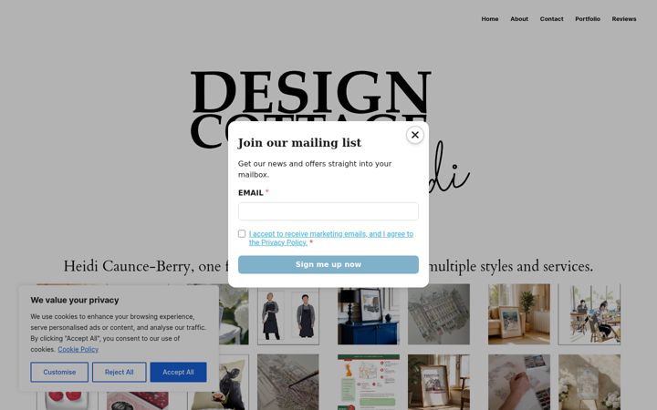 Screenshot of designcottage.co.uk