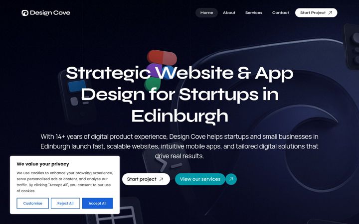 Screenshot of designcove.co.uk