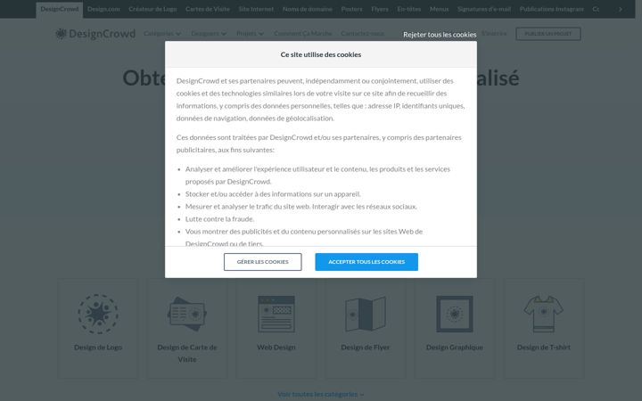 Zrzut ekranu designcrowd.fr