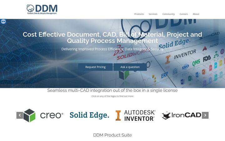 Screenshot of designdatamanager.com