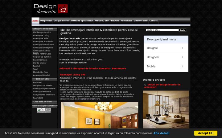 Ekrānuzņēmums no designdecorativ.ro