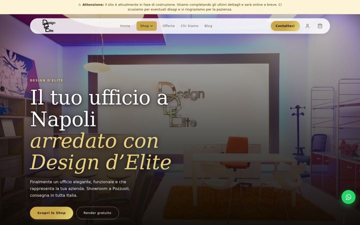 Ekraanipilt saidist designdelite.it